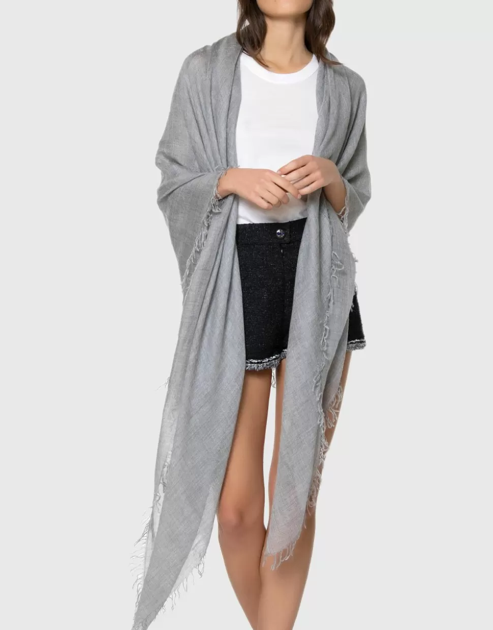 Faliero Sarti Sciarpe>Sciarpa Melange In Cashmere E Seta - Enrica/M