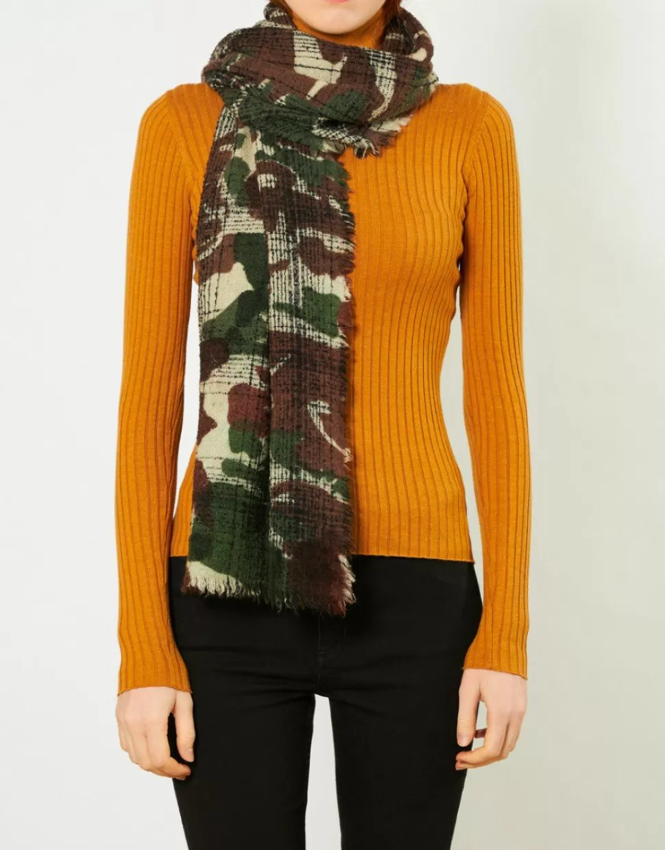 Faliero Sarti Sciarpe>Sciarpa Mimetica In Lana E Cashmere - Mimi