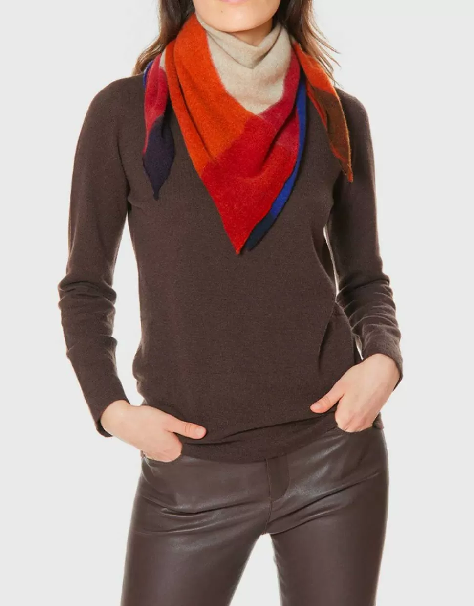 Faliero Sarti Sciarpe>Sciarpa Quadrata In Cashmere - Quadriel