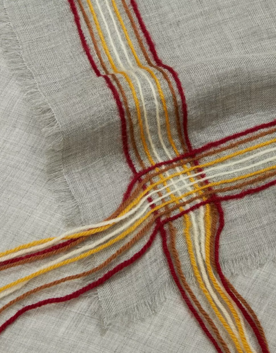 Faliero Sarti Sciarpe>Sciarpa Quadrata In Modal, Lana E Cashmere - Zuzzurra