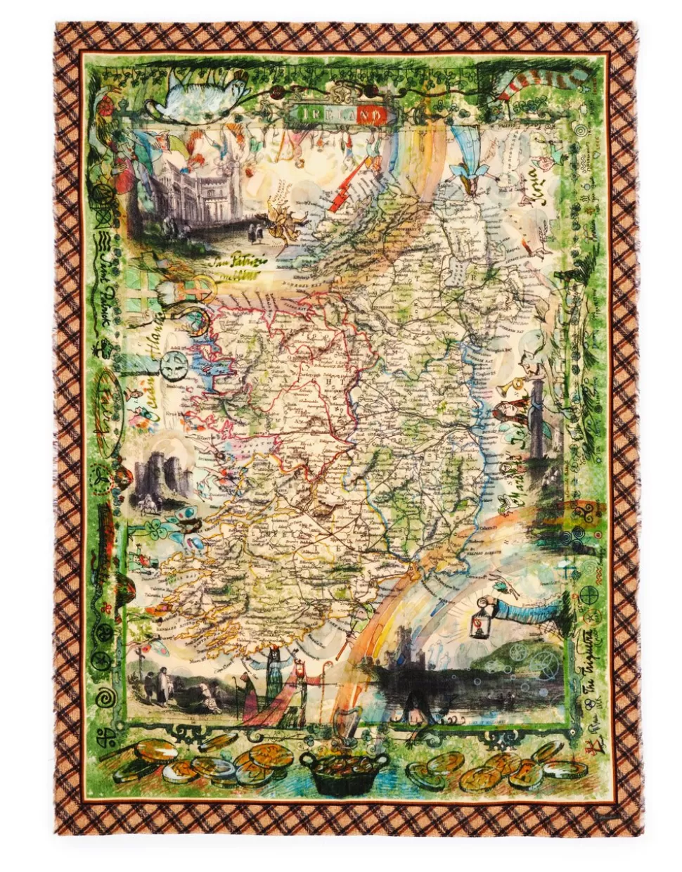 Faliero Sarti Sciarpe>Sciarpa Stampa Paolo Fiumi - Little Irlanda