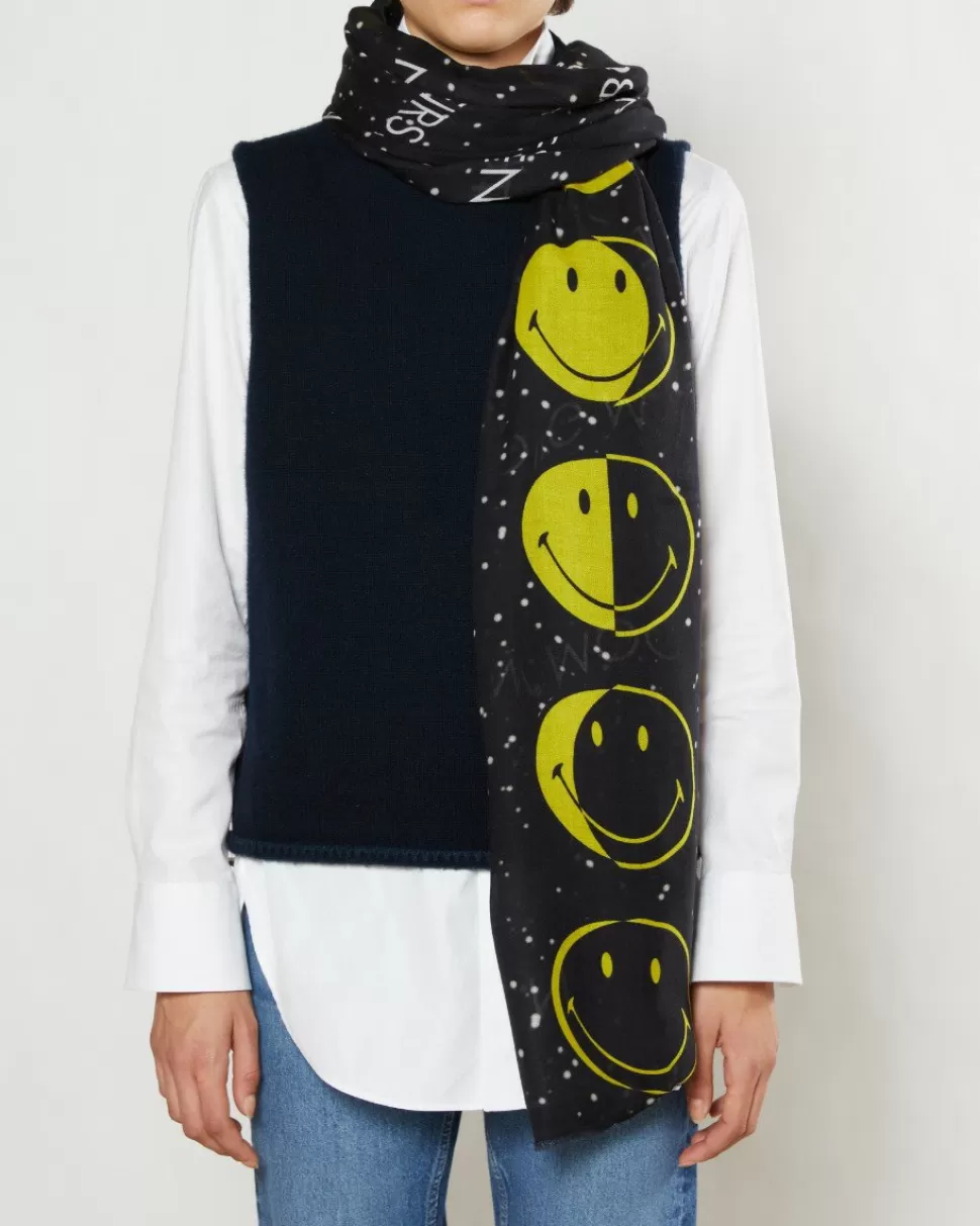 Faliero Sarti Sciarpe>Sciarpa Stampa Smiley - Moon