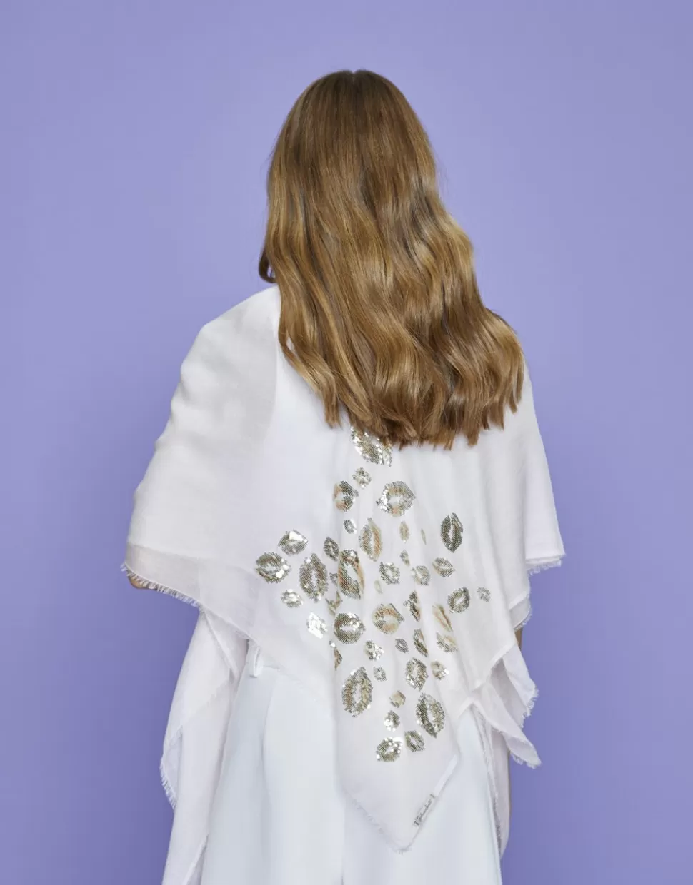 Faliero Sarti Sciarpe Donna>Stola Con Dettagli In Pailettes - Kiss