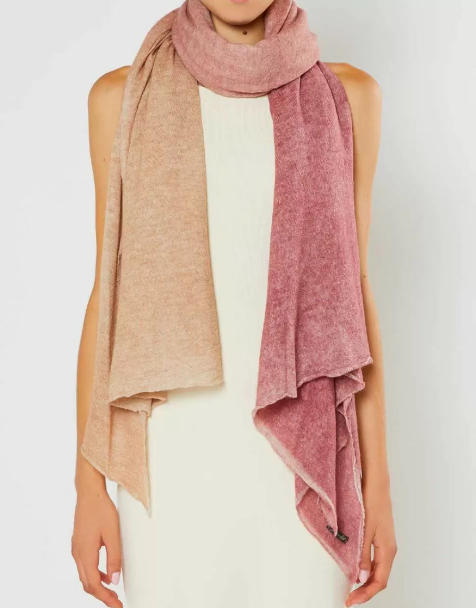Faliero Sarti Sciarpe>Stola Degrade In Cashmere E Seta - Petras