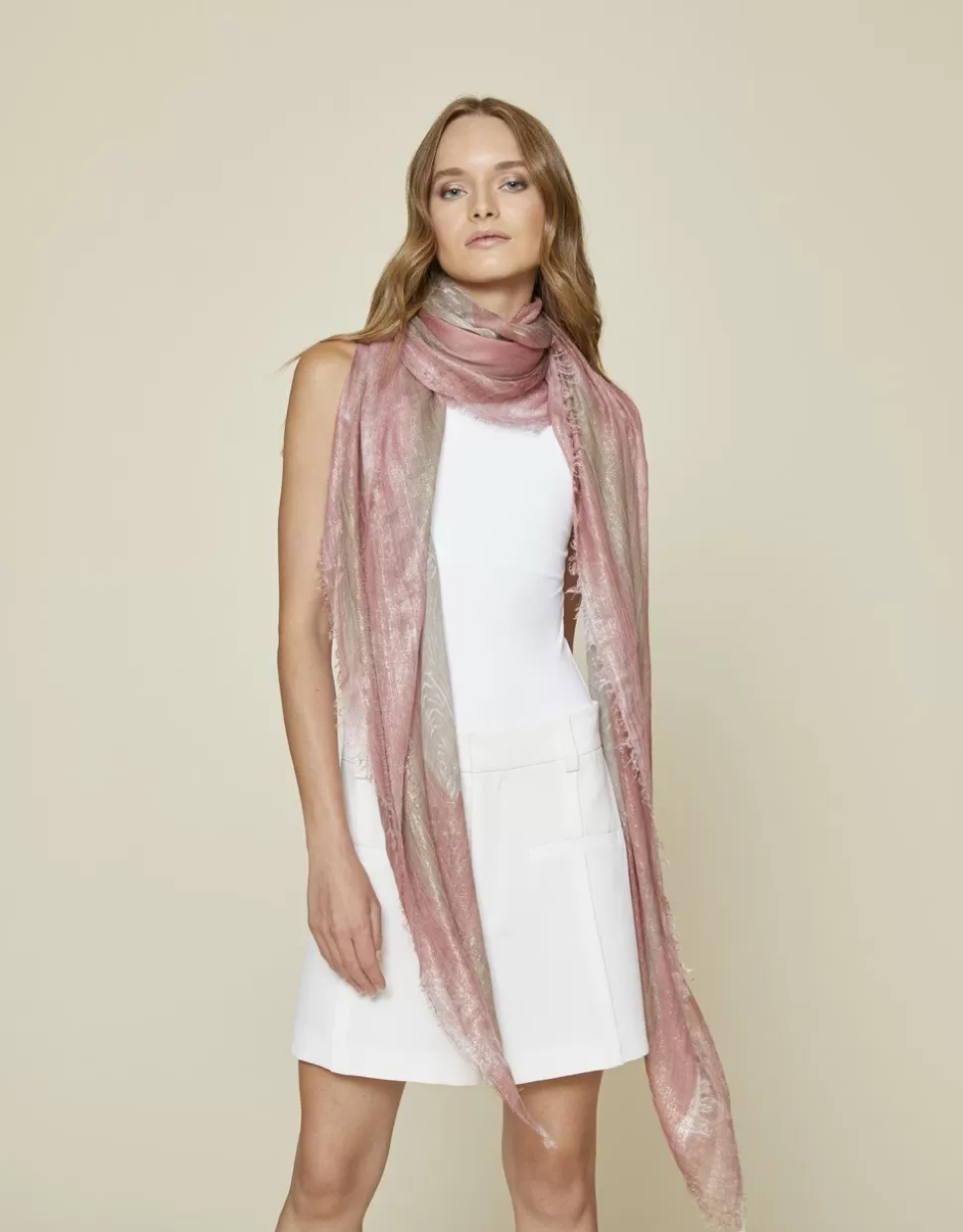 Faliero Sarti Sciarpe>Stola Dipinta A Mano - Clarins