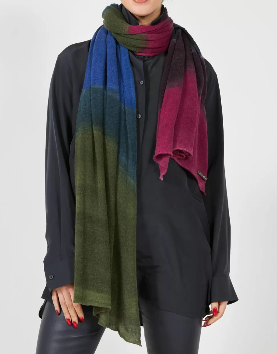 Faliero Sarti Sciarpe>Stola Multicolor In Misto Cashmere E Lana - Rodolfo