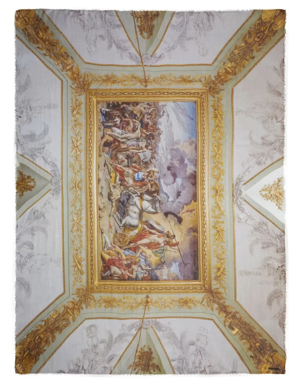 Faliero Sarti Sciarpe>Stola Stampata In Collaborazione Con Massimo Listri - Soffitto Reggia Caserta