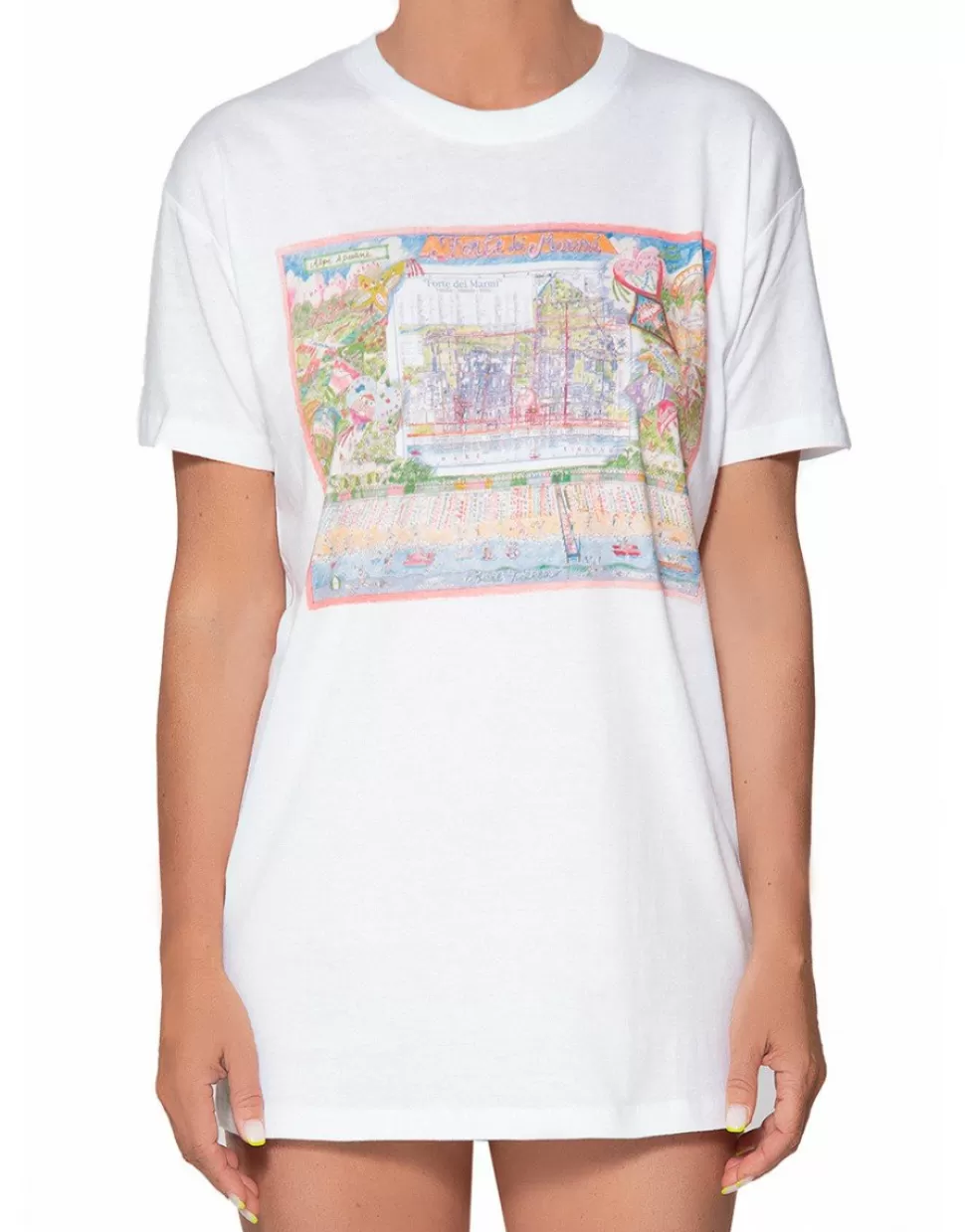 Faliero Sarti Abbigliamento Donna>T-Shirt In Cotone Con Stampa - T-Shirt Forte Dei Marmi