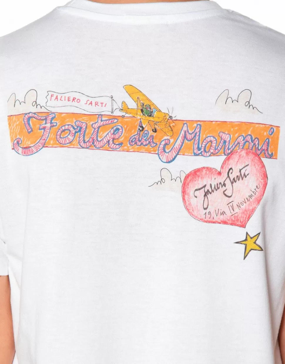 Faliero Sarti Abbigliamento Donna>T-Shirt In Cotone Con Stampa - T-Shirt Forte Dei Marmi