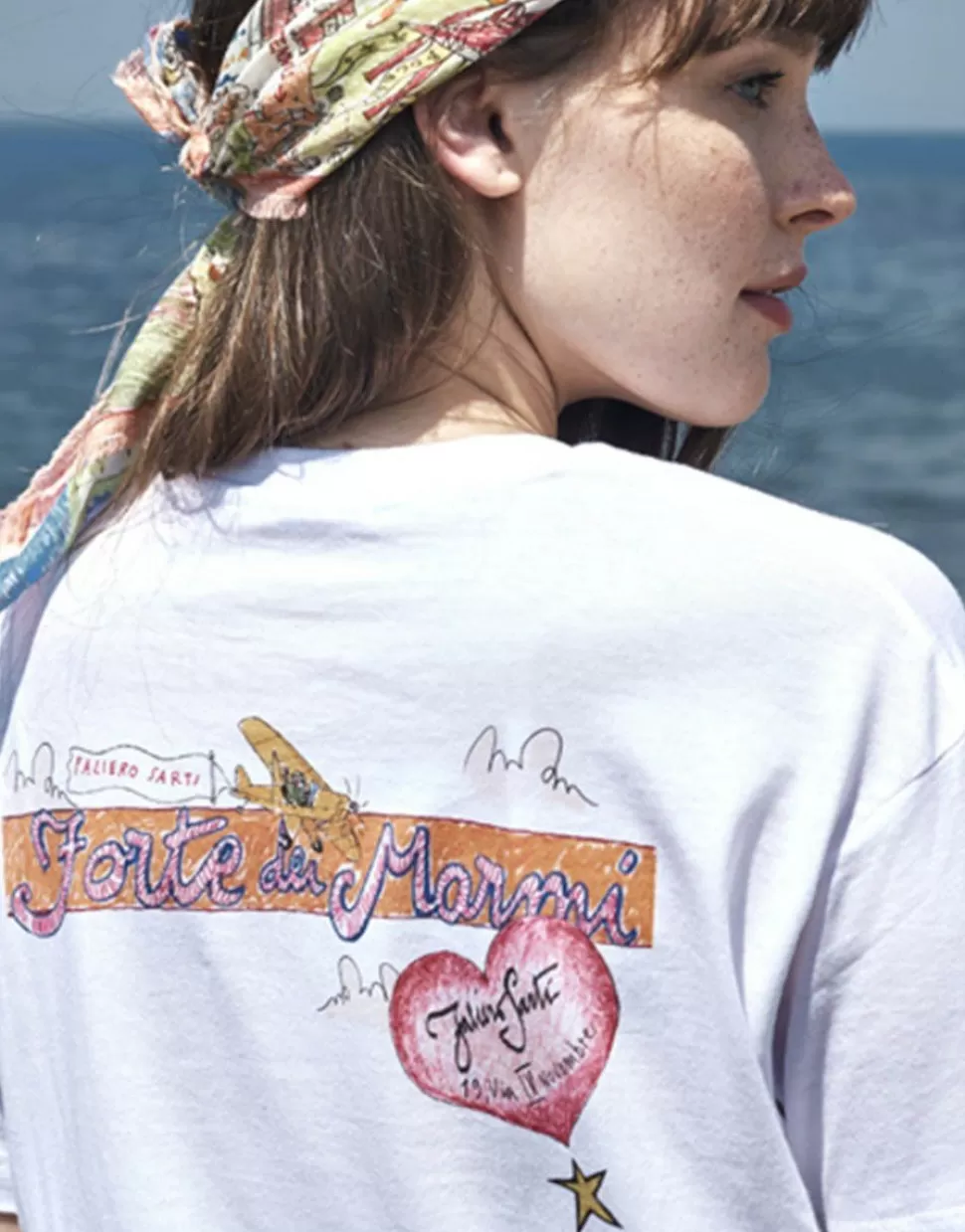 Faliero Sarti Abbigliamento Donna>T-Shirt In Cotone Con Stampa - T-Shirt Forte Dei Marmi